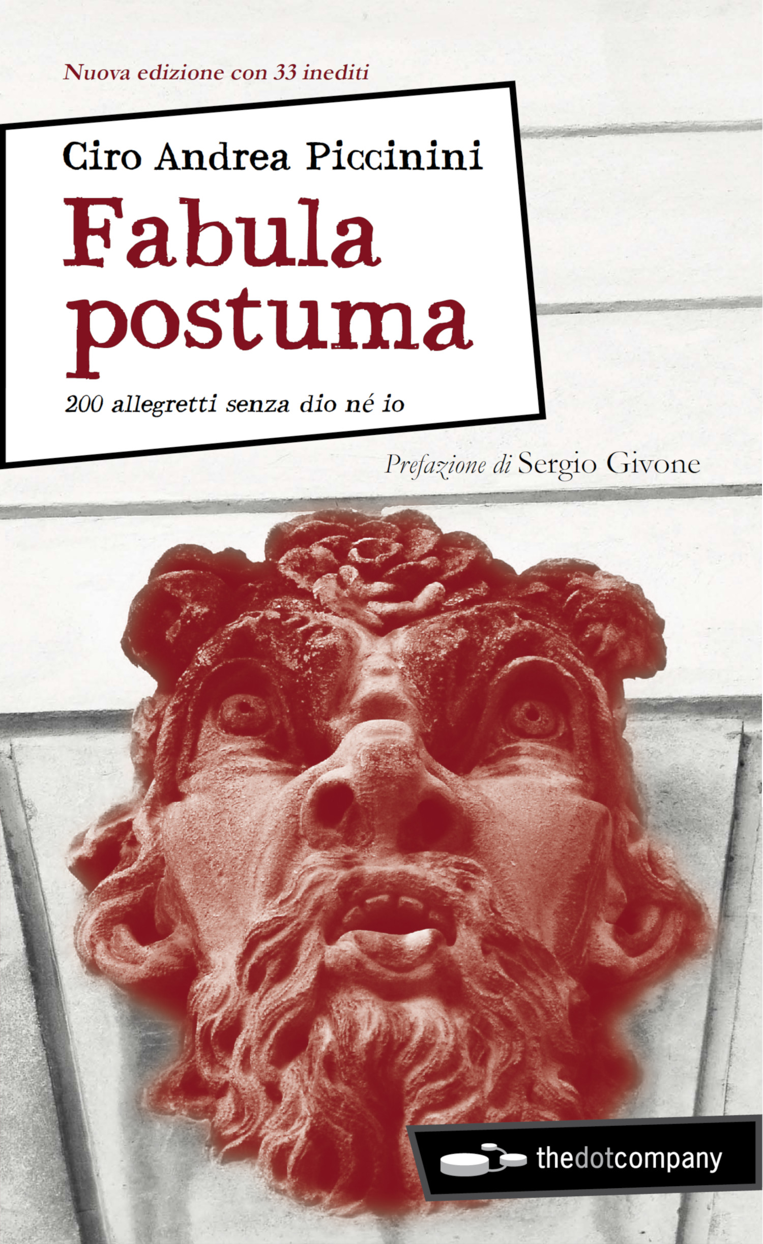 Copertina frontale di Fabula postuma raccolta di poesie scritte da Ciro Andrea piccinini ed edito da edizioni Thedotcompany. Seconda edizione di questa raccolta di poesie "di formazione" contemporanee